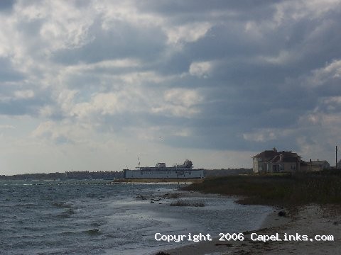 Distant Ferry at Lewis Bay Beach