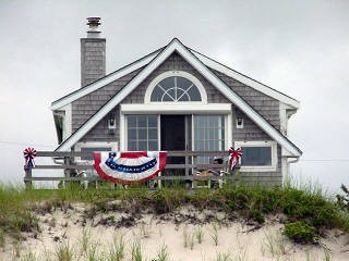 View of home from standing on beach waterfront-cottage-with-amazing-views-of-cape-cod-bay_sanddollar